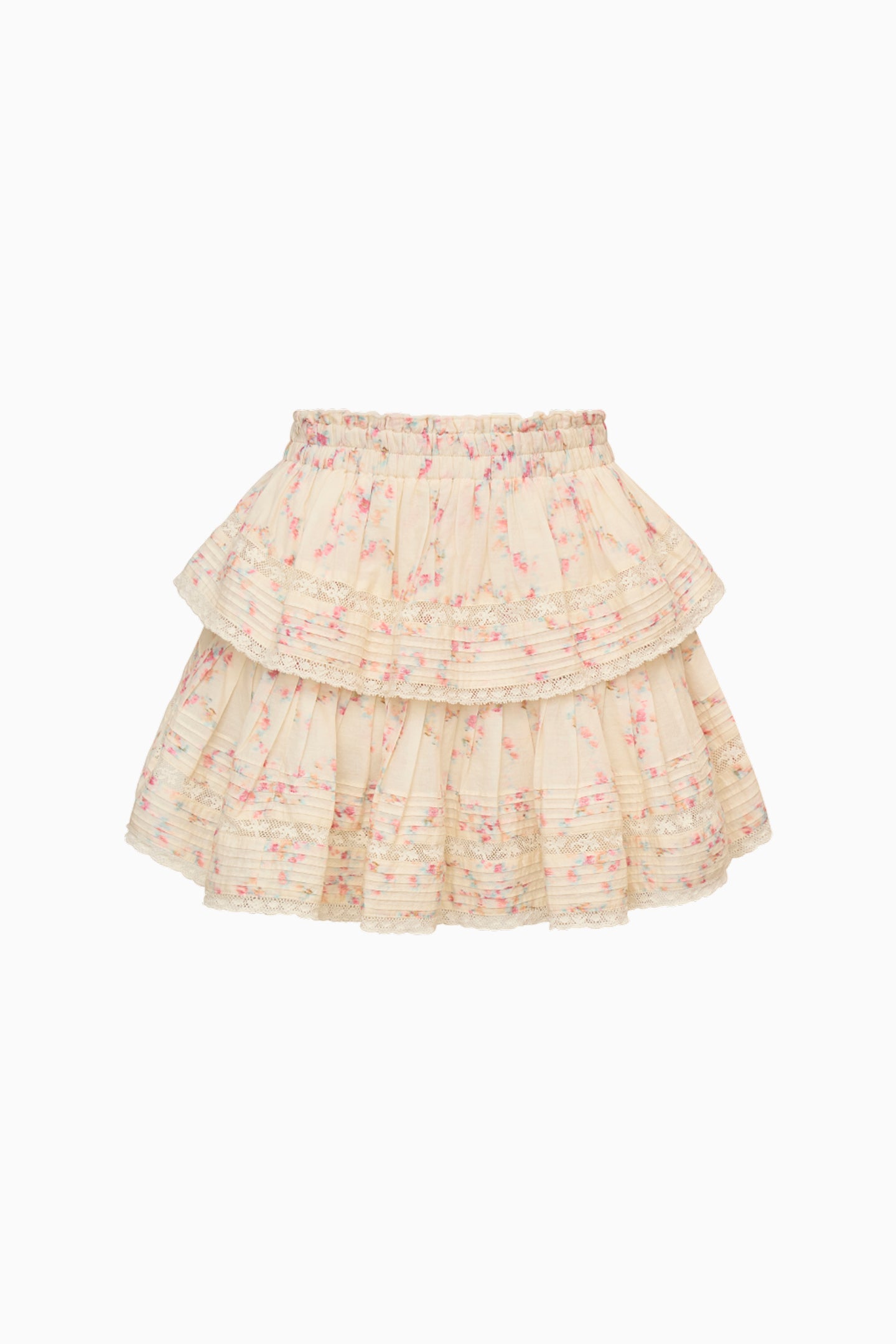 Ruffle Mini Luna Rosa Fleur Skirt - MAGNOLIA
